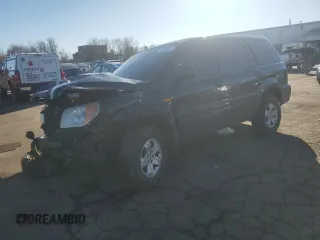 2007 Honda Pilot LX with VIN 5FNYF18137B026317, listed as a Copart auction lot 46458695 with 186,862 mi miles and Salvage Title. Bid and sale history available at carsss.com. Image 1.