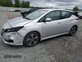 2019 Nissan LEAF SV with VIN 1N4AZ1CP0KC321892, listed as a Copart auction lot 64517345 with 36,840 mi miles and Salvage title. Bid and sale history available at DreamBid. Image 1.