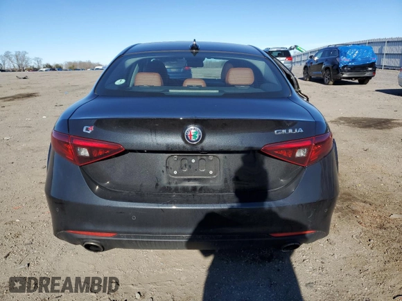 2019 Alfa Romeo Giulia with VIN ZARFANAN6K7605588, listed as a Copart auction lot 37003413 with 51,843 mi miles. Bid and sale history available at carsss.com. Image 6.