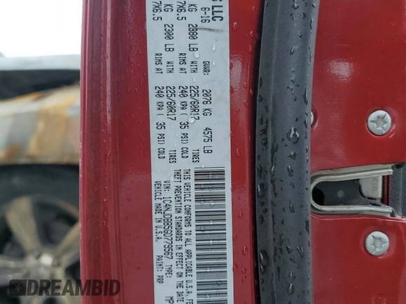 2016 Jeep Compass Sport with VIN 1C4NJDBB5GD779567, listed as a Copart auction lot 55808655 with Not provided miles and Salvage title. Bid and sale history available at DreamBid. Image 13.