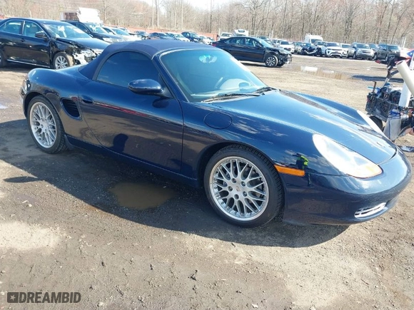 2001 Porsche Boxster with VIN WP0CA29861S620159, listed as a IAAI auction lot 41868701 with 38,776 mi miles. Bid and sale history available at carsss.com. Image 1.