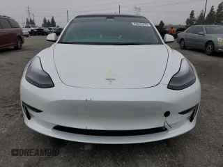 2023 Tesla Model 3 with VIN 5YJ3E1EA3PF572763, listed as a Copart auction lot 43846255 with 0 mi miles and Salvage Title. Bid and sale history available at carsss.com. Image 5.