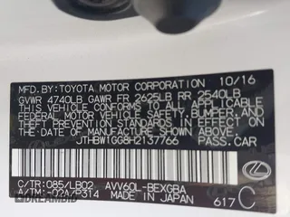 2017 Lexus ES 300h with VIN JTHBW1GG8H2137766, listed as a IAAI auction lot 41852302 with 88,937 mi miles and . Bid and sale history available at DreamBid. Image 9.