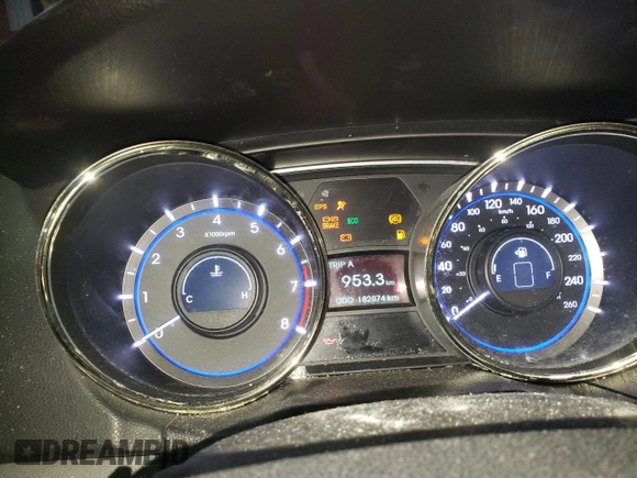 2013 Hyundai Sonata GLS with VIN 5NPEB4AC0DH509711, listed as a Copart auction lot 46480255 with 182,074 mi miles and Clean Title. Bid and sale history available at carsss.com. Image 9.