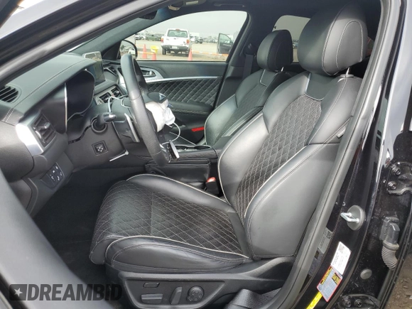 2020 Genesis G70 3.3T with VIN KMTG34LE5LU049746, listed as a Copart auction lot 59583214 with 35,704 mi miles and Salvage Title. Bid and sale history available at carsss.com. Image 7.