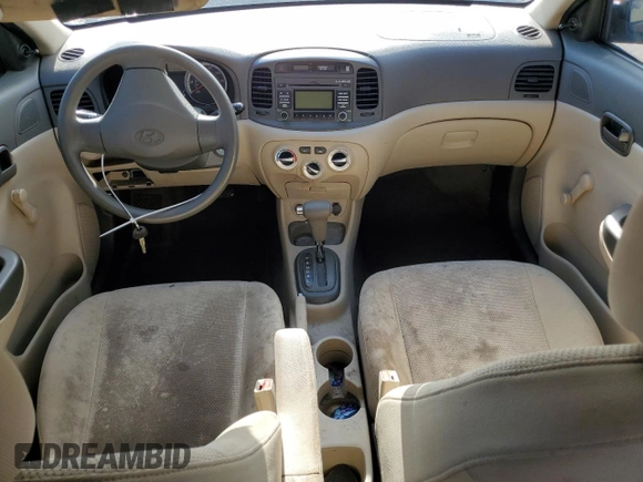 2009 Hyundai Accent Auto GLS with VIN KMHCN46C29U289987, listed as a Copart auction lot 55254085 with 164,363 mi miles and Salvage title. Bid and sale history available at DreamBid. Image 8.