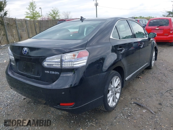 2010 Lexus HS with VIN JTHBB1BA2A2009222, listed as a IAAI auction lot 42030728 with 104,048 mi miles. Bid and sale history available at carsss.com. Image 4.