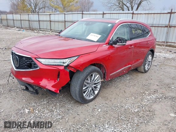 2023 Acura MDX w/Advance Package with VIN 5J8YE1H86PL035592, listed as a IAAI auction lot 41578761 with 18,802 mi miles. Bid and sale history available at carsss.com. Image 22.