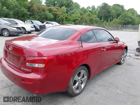 2012 Lexus IS 250 C с VIN JTHFF2C26C2523533, выставлен на аукционе IAAI как лот 42402122 с пробегом Не указан миль и . История ставок и продаж доступна на DreamBid. Изображение 4.