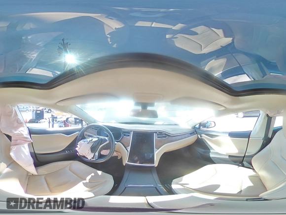 2016 Tesla Model S 90D with VIN 5YJSA1E26GF168260, listed as a Copart auction lot 48703154 with 90,567 mi miles and Salvage Title. Bid and sale history available at DreamBid. Image 14.