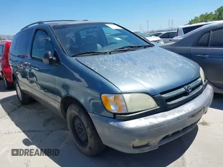 2002 Toyota Sienna LE with VIN 4T3ZF13C02U442678, listed as a IAAI auction lot 42241435 with 218,501 mi miles and . Bid and sale history available at DreamBid. Image 1.
