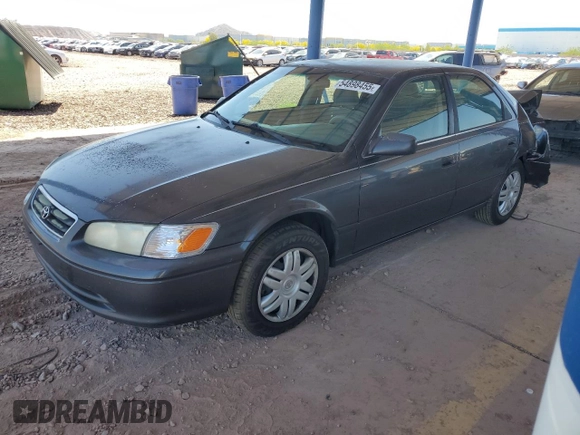 2001 Toyota Camry CE with VIN 4T1BG22K81U834120, listed as a Copart auction lot 54898455 with 224,432 mi miles and Salvage Title. Bid and sale history available at DreamBid. Image 1.