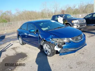 2015 Honda Civic Sedan LX with VIN 2HGFB2F57FH564432, listed as a IAAI auction lot 41839793 with 72,197 mi miles. Bid and sale history available at carsss.com. Image 1.