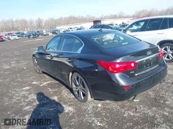 2015 Infiniti Q50 Premium z VIN JN1BV7AR9FM416956, wystawiony jako IAAI lot #41149753 z przebiegiem 81 888 mil mil oraz . Historia ofert i sprzedaży dostępna na DreamBid. Obrazek 3.
