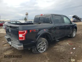 2019 Ford F-150 XL with VIN 1FTEW1E40KFC80332, listed as a Copart auction lot 50628765 with 37,897 mi miles and Salvage Title. Bid and sale history available at carsss.com. Image 3.