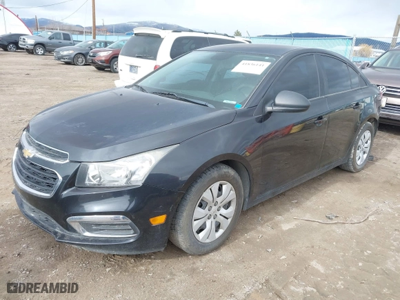 2015 Chevrolet Cruze LS with VIN 1G1PA5SH3F7174987, listed as a IAAI auction lot 41836141 with 161,728 mi miles. Bid and sale history available at carsss.com. Image 2.
