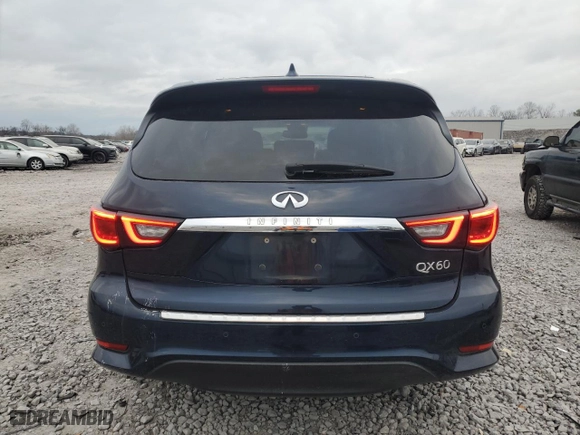 2018 Infiniti QX60 with VIN 5N1DL0MN5JC524223, listed as a Copart auction lot 43657175 with 142,378 mi miles and Salvage Title. Bid and sale history available at carsss.com. Image 6.