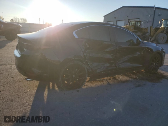 2025 Mazda 3 S Select Sport with VIN JM1BPABM0S1765829, listed as a Copart auction lot 87553785 with 1,283 mi miles and Salvage Title. Bid and sale history available at DreamBid. Image 3.