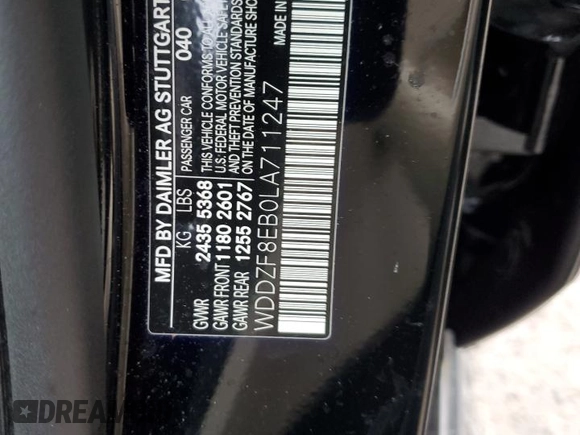 2020 Mercedes-Benz E-Class E 350 with VIN WDDZF8EB0LA711247, listed as a Copart auction lot 43604445 with 39,544 mi miles and Salvage Title. Bid and sale history available at carsss.com. Image 13.