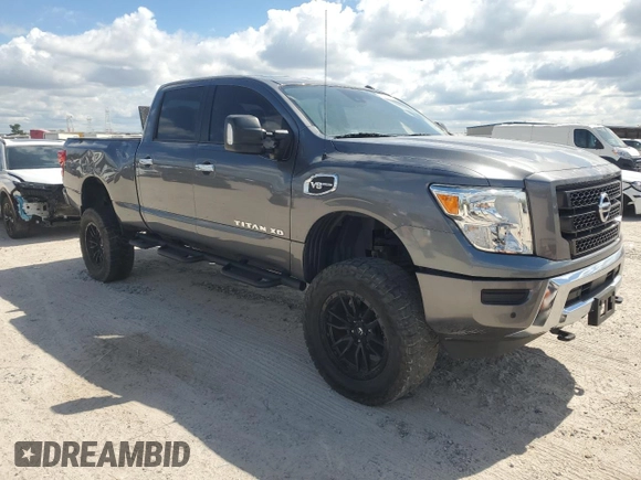 2021 Nissan Titan SV with VIN 1N6AA1FB4MN519784, listed as a Copart auction lot 74893744 with 45,245 mi miles and Salvage title. Bid and sale history available at DreamBid. Image 4.