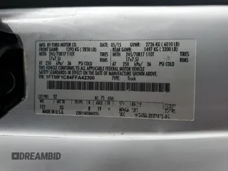 2015 Ford F-150 XL с VIN 1FTMF1C84FFA42300, выставлен на аукционе Copart как лот 63417225 с пробегом 192 038 миль миль и Списание • Salvage title. История ставок и продаж доступна на DreamBid. Изображение 12.