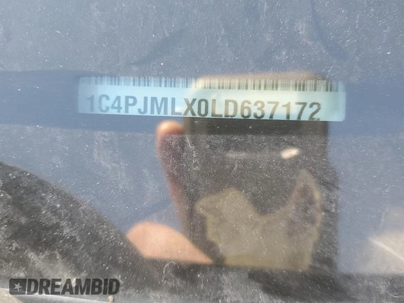 2020 Jeep Cherokee Altitude with VIN 1C4PJMLX0LD637172, listed as a Copart auction lot 46215785 with 35,019 mi miles and Salvage Title. Bid and sale history available at carsss.com. Image 15.