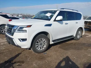 2023 Nissan Armada SV with VIN JN8AY2AC4P9183740, listed as a IAAI auction lot 41333249 with 10,906 mi miles. Bid and sale history available at carsss.com. Image 18.