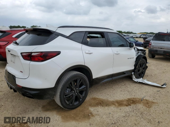 2021 Chevrolet Blazer RS z VIN 3GNKBERS8MS576350, wystawiony jako Copart lot #54868425 z przebiegiem 70 354 mil mil oraz Szkoda całkowita • Salvage title. Historia ofert i sprzedaży dostępna na DreamBid. Obrazek 3.