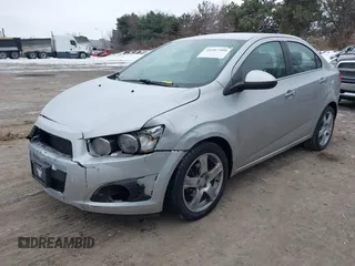 2014 Chevrolet Sonic LTZ with VIN 1G1JE5SB6E4218485, listed as a IAAI auction lot 41407500 with 93,588 mi miles. Bid and sale history available at carsss.com. Image 2.