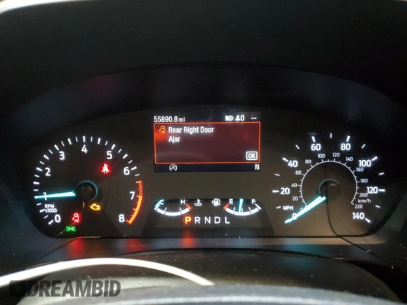 2022 Ford Escape SE with VIN 1FMCU9G67NUA20435, listed as a Copart auction lot 42211315 with 55,890 mi miles and Salvage Title. Bid and sale history available at DreamBid. Image 9.