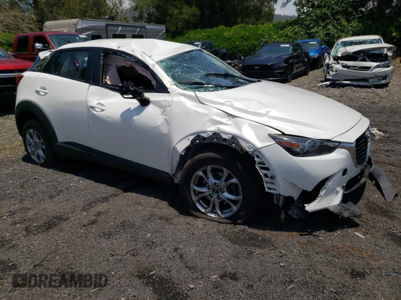 2017 Mazda CX-3 Sport with VIN JM1DKDB78H0157347, listed as a Copart auction lot 57710494 with 0 mi miles and Salvage Title. Bid and sale history available at carsss.com. Image 4.