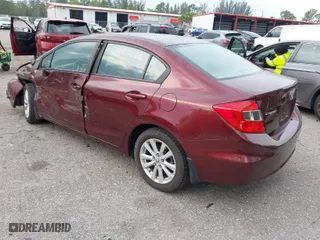 2012 Honda Civic Sdn EX-L with VIN 19XFB2F93CE066804, listed as a IAAI auction lot 41869172 with 59,700 mi miles. Bid and sale history available at carsss.com. Image 3.