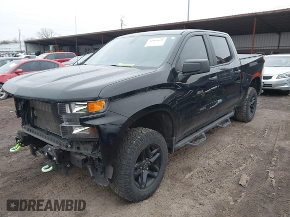 2020 Chevrolet Silverado 1500 Custom Trail Boss with VIN 3GCPYCEF1LG189019, listed as a IAAI auction lot 41491626 with 57,933 mi miles and . Bid and sale history available at DreamBid. Image 2.