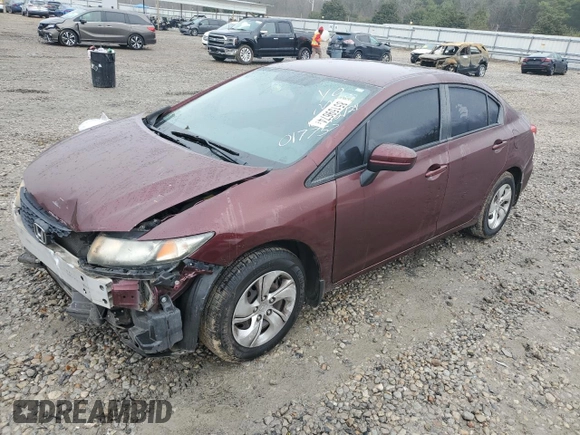 2015 Honda Civic LX with VIN 19XFB2F54FE017757, listed as a Copart auction lot 85159674 with 144,895 mi miles and Salvage Title. Bid and sale history available at carsss.com. Image 1.