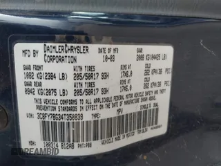 2004 Chrysler PT Cruiser GT with VIN 3C8FY78G34T350839, listed as a IAAI auction lot 41787073 with 144,793 mi miles and . Bid and sale history available at DreamBid. Image 9.