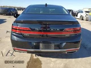 2020 Genesis G90 3.3T Premium with VIN KMTF34PAXLU078758, listed as a Copart auction lot 84002784 with 61,035 mi miles and Salvage Title. Bid and sale history available at carsss.com. Image 6.