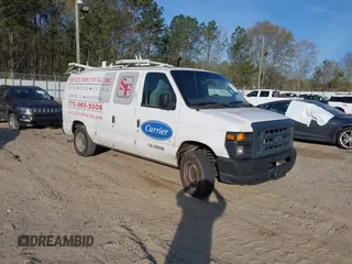 2013 Ford Econoline Cargo Commercial with VIN 1FTNE1EW4DDA35701, listed as a IAAI auction lot 41900327 with 226,733 mi miles. Bid and sale history available at carsss.com. Image 1.
