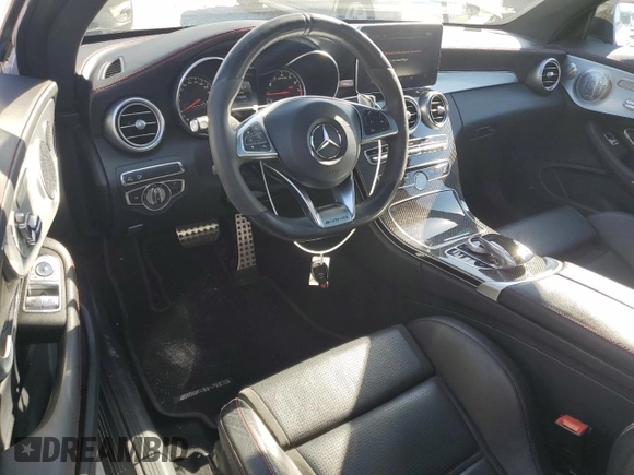 2018 Mercedes-Benz C 43 AMG with VIN WDDWJ6EBXJF678506, listed as a Copart auction lot 48525655 with 53,690 mi miles and Salvage Title. Bid and sale history available at DreamBid. Image 8.