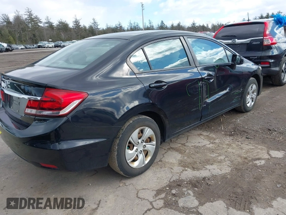 2014 Honda Civic LX with VIN 2HGFB2F53EH540188, listed as a IAAI auction lot 41741533 with 101,467 mi miles. Bid and sale history available at carsss.com. Image 4.