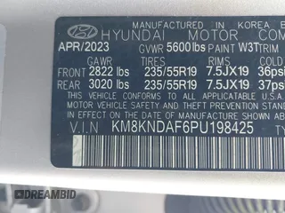 2023 Hyundai Ioniq 5 SEL with VIN KM8KNDAF6PU198425, listed as a IAAI auction lot 42316810 with 20,263 mi miles and . Bid and sale history available at DreamBid. Image 9.
