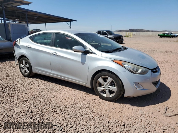 2013 Hyundai Elantra Limited with VIN 5NPDH4AE6DH225043, listed as a Copart auction lot 52006435 with 127,169 mi miles and Salvage Title. Bid and sale history available at DreamBid. Image 4.