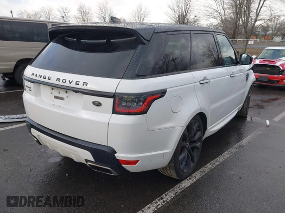 2021 Land Rover Range Rover Sport HST with VIN SALWS2RU0MA749704, listed as a IAAI auction lot 41211106 with 53,160 mi miles. Bid and sale history available at carsss.com. Image 4.