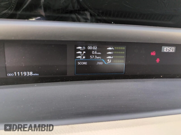 2017 Toyota Prius Two with VIN JTDKBRFU8H3046932, listed as a Copart auction lot 60552315 with 111,938 mi miles and Salvage title. Bid and sale history available at DreamBid. Image 9.