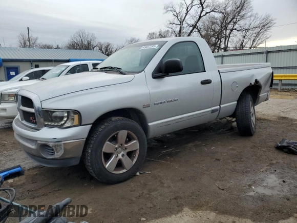 2005 Dodge 1500 SLT with VIN 1D7HU16D65J607535, listed as a Copart auction lot 45557295 with 155,686 mi miles and Salvage Title. Bid and sale history available at DreamBid. Image 1.