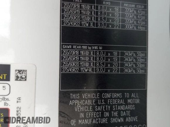 2021 Land Rover Defender S with VIN SALEJERX2M2050269, listed as a Copart auction lot 81032194 with 23,134 mi miles and Salvage title. Bid and sale history available at DreamBid. Image 13.