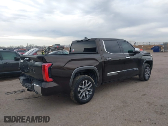 2023 Toyota Tundra 1794 Edition with VIN 5TFMA5AB1PX021419, listed as a IAAI auction lot 41359917 with 41,258 mi miles and . Bid and sale history available at DreamBid. Image 4.