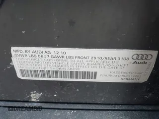 2011 Audi A8 с VIN WAURVAFD3BN013482, выставлен на аукционе IAAI как лот 42109455 с пробегом 179 818 миль миль и . История ставок и продаж доступна на DreamBid. Изображение 9.