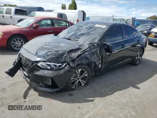 2023 Nissan Sentra SV with VIN 3N1AB8CVXPY315671, listed as a Copart auction lot 71850064 with 24,534 mi miles and Salvage Title. Bid and sale history available at carsss.com. Image 1.