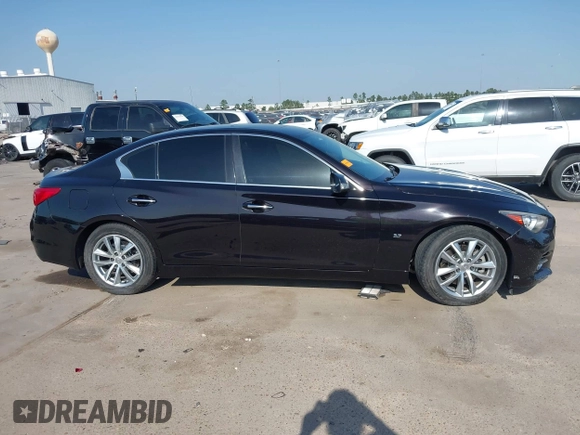 2015 Infiniti Q50 Premium with VIN JN1BV7AP1FM342558, listed as a IAAI auction lot 41975803 with 140,603 mi miles. Bid and sale history available at carsss.com. Image 13.