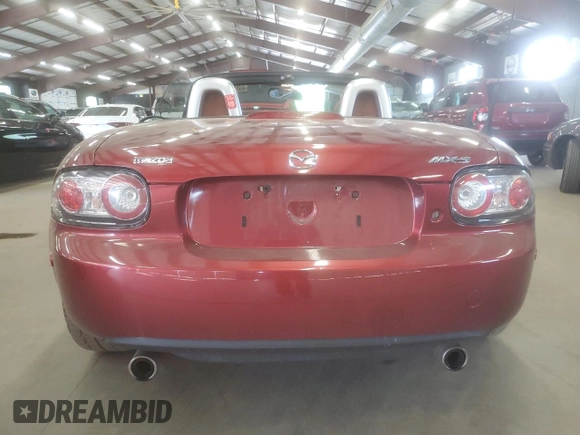 2006 Mazda MX-5 Miata Grand Touring with VIN JM1NC25F760121395, listed as a Copart auction lot 59712275 with 45,498 mi miles and Salvage title. Bid and sale history available at DreamBid. Image 6.